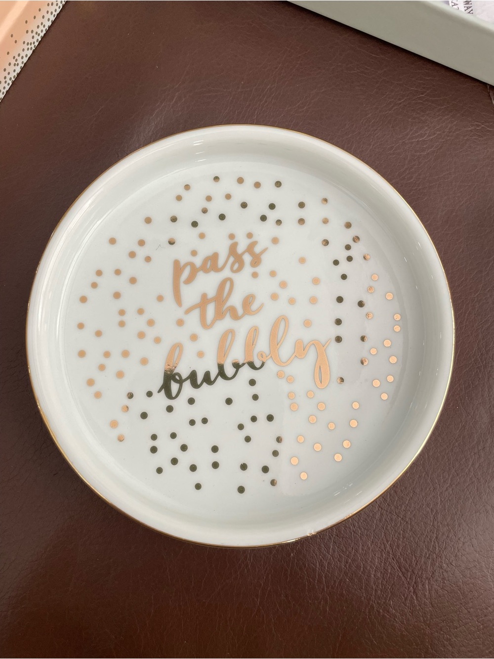 Rosanna Pass the Bubbly Wine Coaster/ Trinket Dish